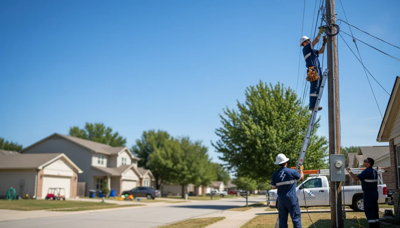 Residential electrician providing installation services in Coyle, OK